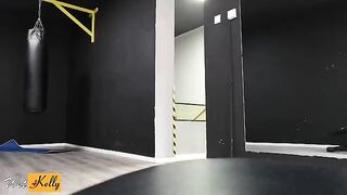 I crushed on my fitness colleague, so we fucked in the gym restroom