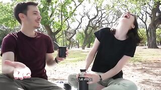 A day at the park ends with a risky public blowjob