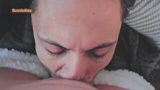 The couple has a great time while getting intimate in their pajamas