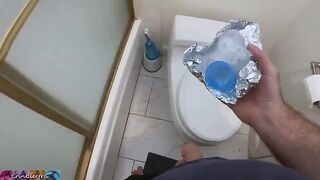 I helped my stepson to make a sperm sample using my ass and pussy