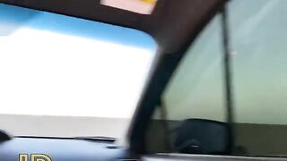 Babe agreed to suck a dick in the car in the parking lot