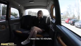 A cute model in see-through underwear gets fucked hard in Fake Taxi