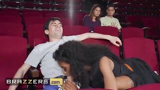 Tina Fire got her pussy smashed in a weird popcorn machine by Brazzers