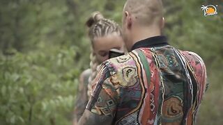 They are watching me while I blow Mateo's huge cock and swallow his cum in public