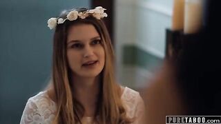 The bride-to-be gets persuaded by her girlfriend to indulge in passionate lesbian intimacy