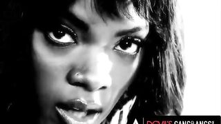 Four guys fucked gorgeous ebony bitch Ana Foxxx till they came on her face
