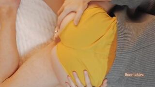 The couple has one outfit for two, and they have passionate sex