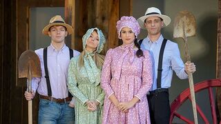 Hot busty moms Penny Barber and Pristine Edge seduced their stepsons