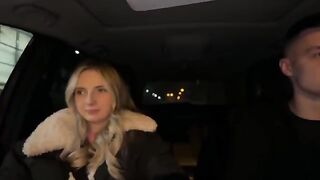 A cute student can't pay for the fake taxi ride