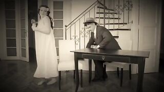 A naughty dancer got fucked hard by a rough guy in this hot retro scene