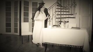 A naughty dancer got fucked hard by a rough guy in this hot retro scene