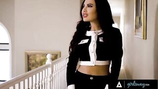 Bella Rolland cheats on her GF with her mistress Bunny Colby in a steamy scene