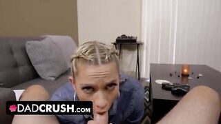 Blonde step daughter Khloe Kapri gets her daddy's cock drawn