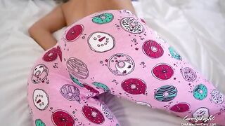 Step mom woke up with a boner, her stepson helped her to finish with a creampie