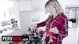 Cory Chase, the busty step mom, gifts her son with a present for Christmas