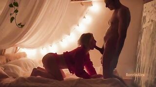The guy gently fucked his girlfriend with passion and finished inside