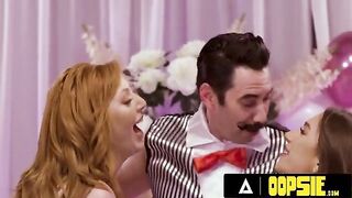 Lauren Phillips and April Olsen play a naughty game with Tommy Pistol