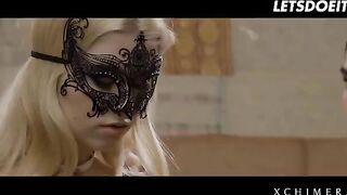Luxury blonde Misha Cross fucked by two cocks in an erotic and passionate scene