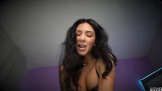 A girl gets fucked by her boyfriend using a strapon, showcasing intense femdom pegging