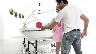 The guy did not expect that the confident blonde would lose a bet and have sex with him