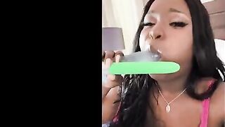 Playful Barbie Crystal steals all the toys and gets intimate