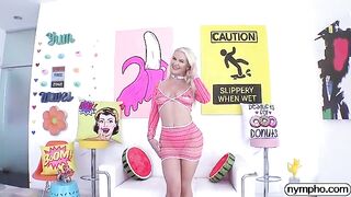 Slimthick Vic takes a load on her juicy boobs