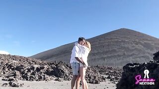 We climbed a volcano and he exploded in my mouth, an adventurous couple shares their wild side