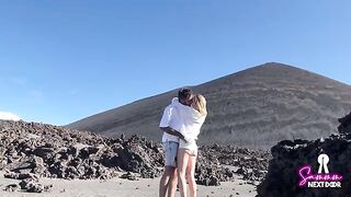 We climbed a volcano and he exploded in my mouth, an adventurous couple shares their wild side