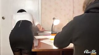 Instead of the exam, the student got fucked by the teacher