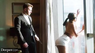 A curvy babe Kazumi gets dominated, gagged, and spanked hard in a deep, sensual scene