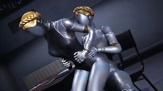 Hentai Futanari Atomic Hearth Ballerinas getting pounded, a steamy robot encounter