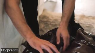 The beautiful story of a deep bondage with the sexy secretary Amber from Deeper