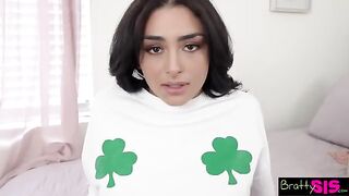Vanessa Moon asks her stepbro to lick her pussy for luck