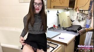 A guy lifted the mood of a student with a hard fuck