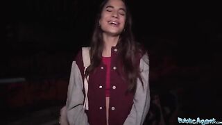 A French model agreed to get fucked outdoors for cash by stranger