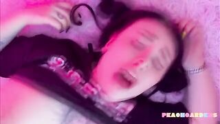 A young girl with a tight pussy is getting fucked hard