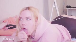 Silly step sis gets fucked by a butt plug on a leash in anal hole