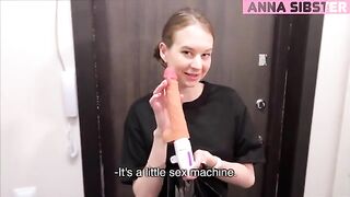 The courier tried a new toy with the client and experienced a shaking orgasm