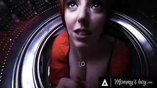 A stepson and stepsister got their mom stuck in the washing machine