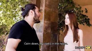 The girl is tired of her boyfriend’s arrogant attitude, so she turned to his father