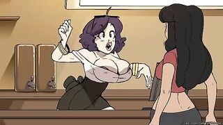 The barista grows bigger and dominates in a steamy scene