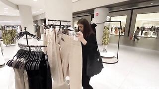 We almost got caught fucking in the fitting room, damn hot!
