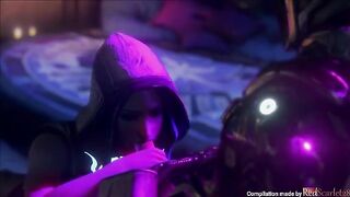 Maya takes a fuck break with robot arm in Borderlands Blender SFM