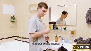 That's MY toothbrush and that's MY cock, a steamy stepfamily taboo scene
