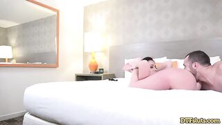 Husband of hot PAWG Jennifer White fucks her hard on the bed