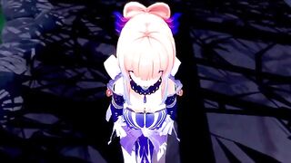 Kokomi fucks like a slut and takes cum on her face in a wild Genshin Impact scene