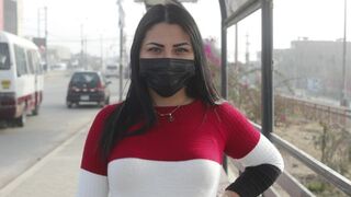 A big ass Venezuelan chick got lost in Lima and tried a cock