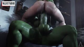 Hentai Futanari Marvel Heroes Fucking Each Other in 3D Style