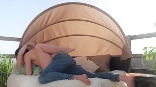 A loving couple over 30 years old are having their intimate moments