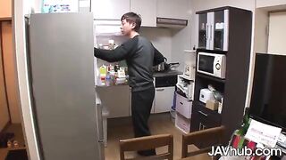 A cute girl Amina Kiuchi has sex with her friend and gets creampied